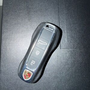 Porsche Key Fob - Black with Silver Accents